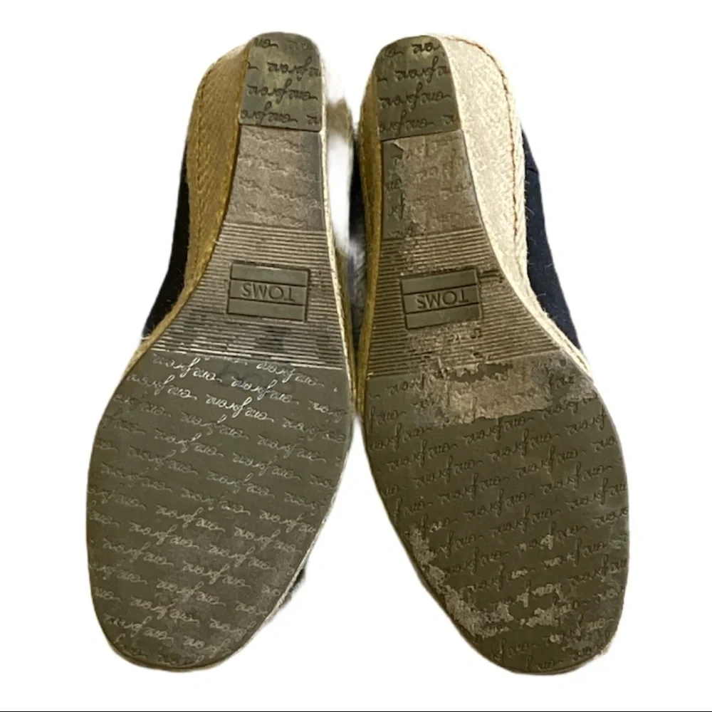 ❤️TOMS‎ Corbel Black Wedge ~ 9